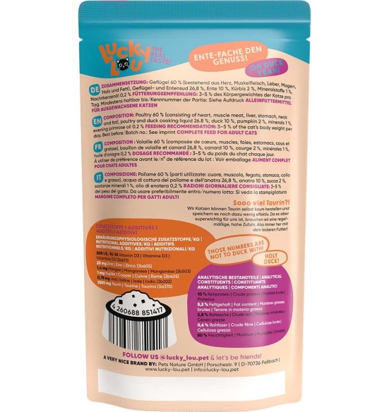 Lucky Lou konserv kassile kodulinnu- ja pardilihaga, teraviljavaba, kotikeses