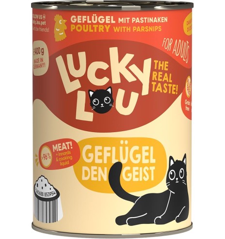 Lucky Lou беззерновой консервированный корм для кошек с мясом птицы