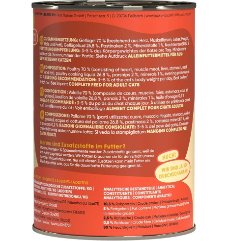 Lucky Lou konserv kassile kodulinnulihaga, teraviljavaba
