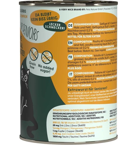 Lucky Lou беззерновой консервированный корм для пожилых кошек с мясом домашней птицы