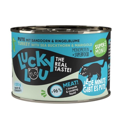 Lucky Lou SuperMono² монопротеиновый беззерновой консервированный корм для кошек с мясом индейки