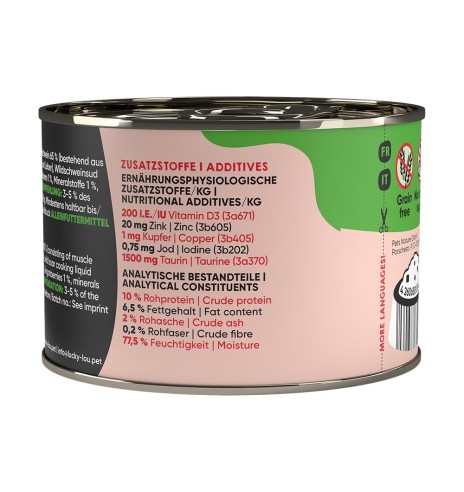 Lucky Lou SuperMono² монопротеиновый беззерновой консервированный корм для кошек с мясом кабана