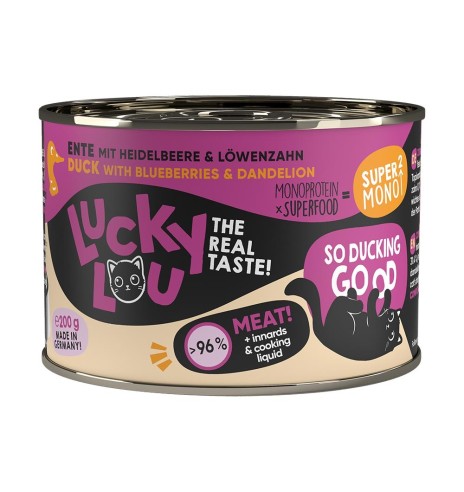 Lucky Lou SuperMono² монопротеиновый беззерновой консервированный корм для кошек с мясом утки