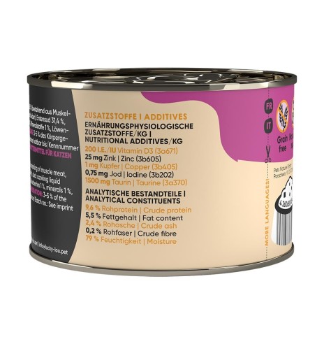 Lucky Lou SuperMono² монопротеиновый беззерновой консервированный корм для кошек с мясом утки