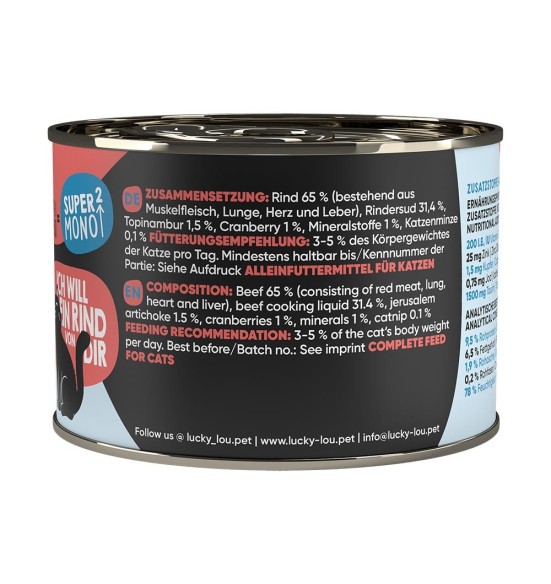 Lucky Lou SuperMono² monovalguline konserv kassile veiselihaga, teraviljavaba