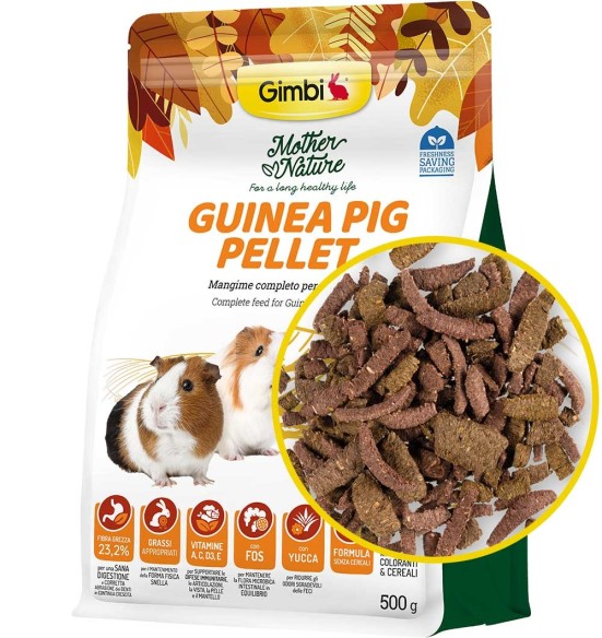 Mother Nature täistoit pelletitena merisigadele, 500 g (Gimbi) Mother Nature täistoit pelletitena merisigadele, 500 g (Gimbi)