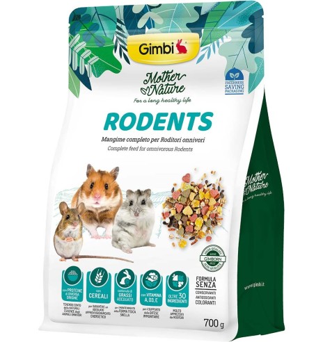 Mother Nature täistoit taimtoidulistele närilistele, 800 g (Gimbi)