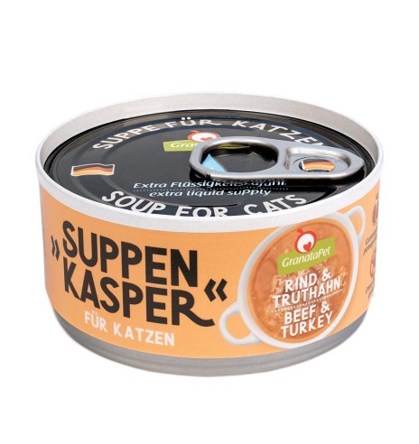 SUPPENKASPER суп консервированный для кошек с говядиной, индейкой и наваристым бульоном, беззерновой (Granata Pet)