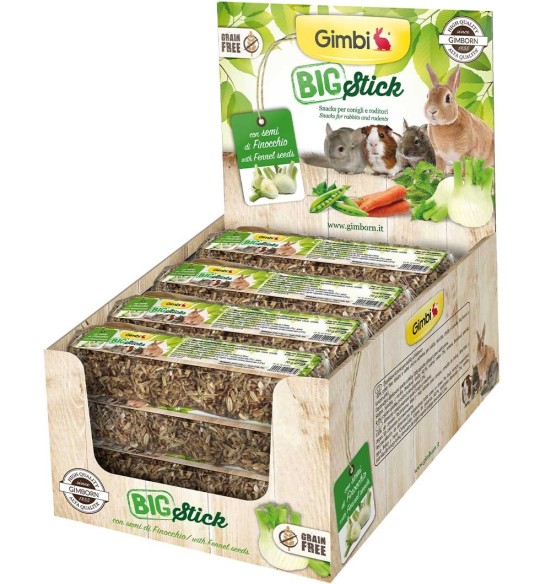 Big Stick лакомая палочка с семенами фенхеля, для кроликов и мелких грызунов, 70 g (Gimbi) Big Stick лакомая палочка с семенами фенхеля, для кроликов и мелких грызунов, 70 g (Gimbi)