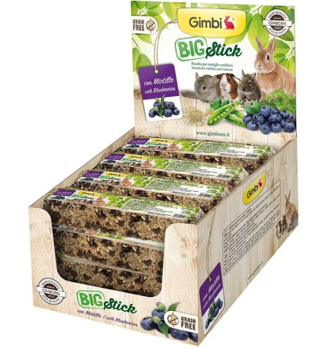 Big Stick лакомая палочка с черникой, для кроликов и мелких грызунов, 70 г (Gimbi)