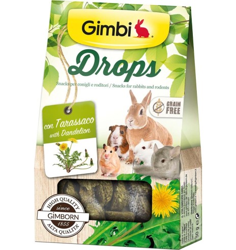 Лакомство с одуванчиком для грызунов и кроликов, 50 г (Gimbi Drops)