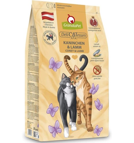 GranataPet сухой корм для кошек С МЯСОМ КРОЛИКА И ЯГНЕНКА, беззерновой (GranataPet)