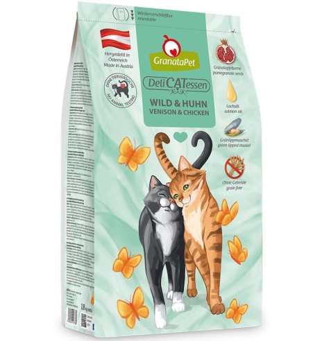 GranataPet сухой корм для кошек С ДИЧЬЮ И КУРИНЫМ МЯСОМ, беззерновой (GranataPet)