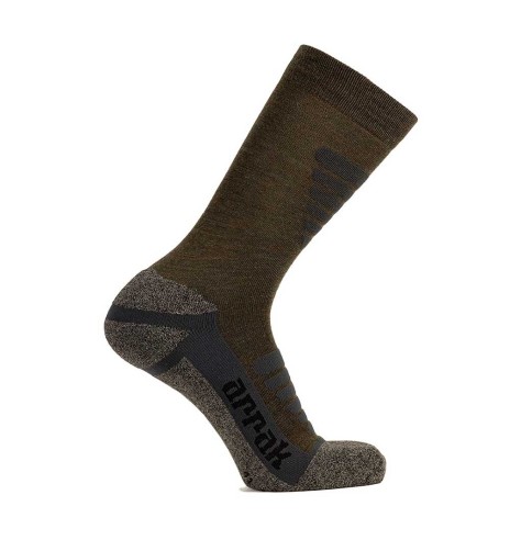 Coolmax носки походные, с шерстью, оливково-зеленые, Hiking Sock High (Arrak Outdoor)