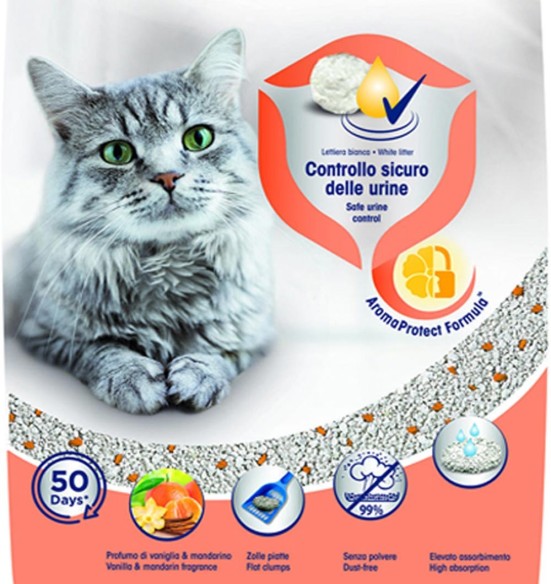 Наполнитель для кошачьих туалетов Biokat's Bianco fresh, с ароматом ванили и мандарина