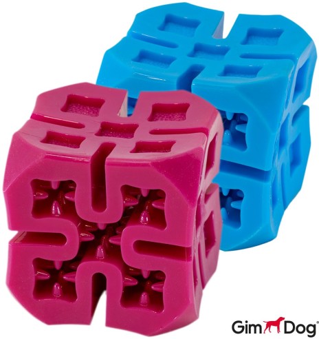 Игрушка для собак - кубик для лакомства с эффектом чистки зубов GRAZY CUBE (Gim Dog)