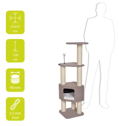 Kraapimispuu kassile, ronimispuu h 128 cm, Kobe (EBI)