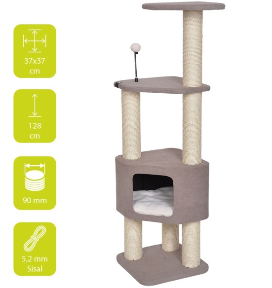 Kraapimispuu kassile, ronimispuu h 128 cm, Kobe (EBI)