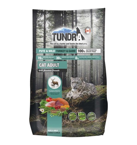 Сухой корм TUNDRA для кошек С ИНДЕЙКОЙ и МЯСОМ ДИЧИ, беззерновой