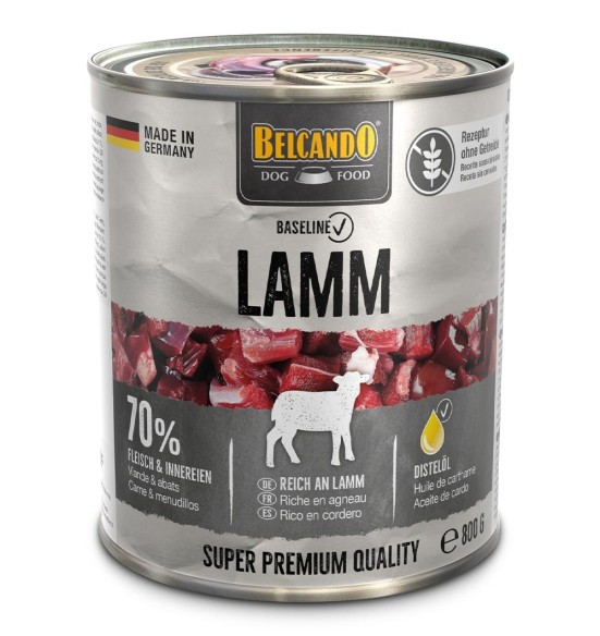 BELCANDO BASELINE teraviljavaba konserv koerale, lambalihaga