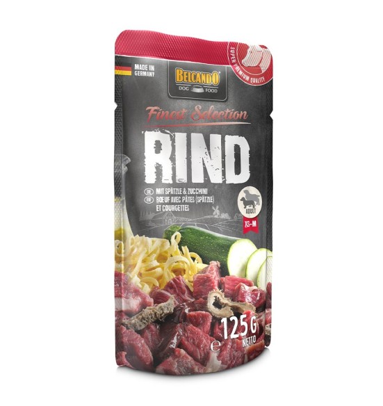 BELCANDO FINEST SELECTION eine koerale, veiseliha munanuudlite ja suvikõrvitsaga, kotikeses