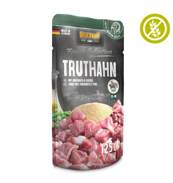 BELCANDO FINEST SELECTION eine koerale, kalkuniliha amaranti ja hernestega, kotikeses