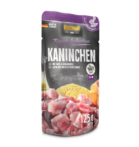 BELCANDO FINEST SELECTION консервированный корм для собак, крольчатина с пшеном и сладким картофелем, в пакетике