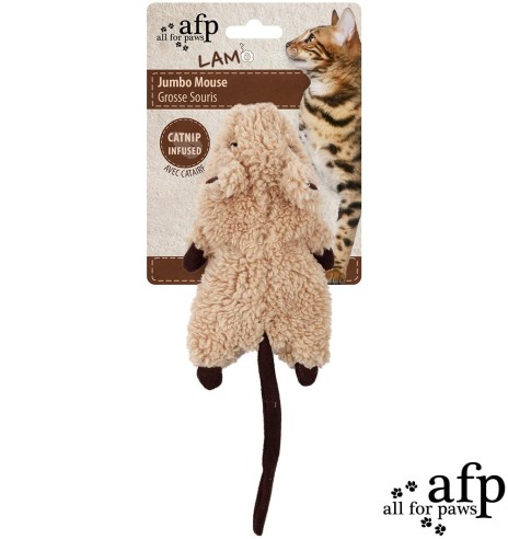 Игрушка для кошек Jumbo Crinkle Catnip Rodent (AFP - Lamb Cat)