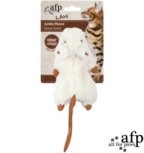 Игрушка для кошек Jumbo Crinkle Catnip Rodent (AFP - Lamb Cat)