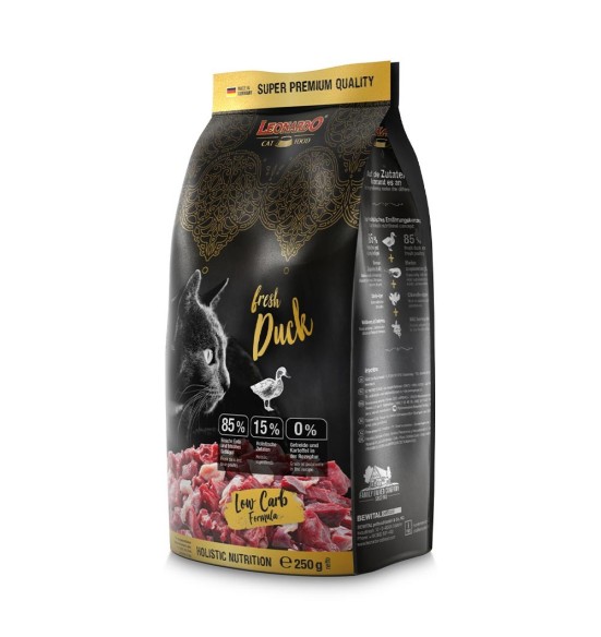 LEONARDO FRESH MEAT беззерновой сухой корм для кошек , со свежим мясом утки