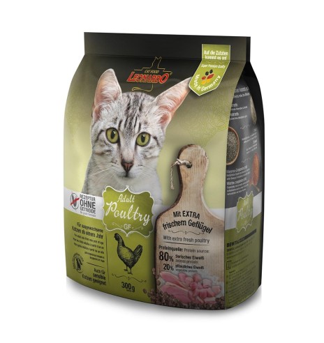 LEONARDO сухой беззерновой корм для кошек со свежим мясом птицы