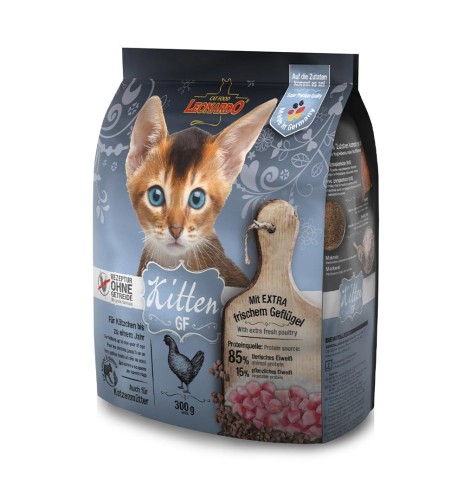 LEONARDO teraviljavaba kuivtoit kassipojale, värske kodulinnulihaga (Kitten GF)