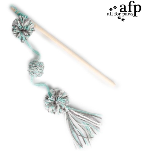 Mänguasi kassile ridvaga Yarn Pom Pom Wand (AFP - Knotty Habit)