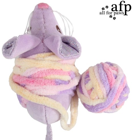 Игрушка для кота, мышка с клубком пряжи Mouse’N’Ball (AFP - Knotty Habit)