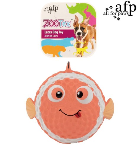 Игрушка для собак, латексная рыба в форме мячика Bouncy Clown Fish (AFP - ZooTex)