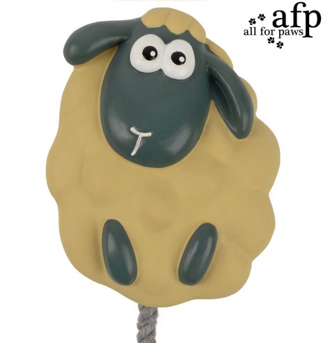 Игрушка для собак, латексный барашек со шнурком Toss’A’Sheep 