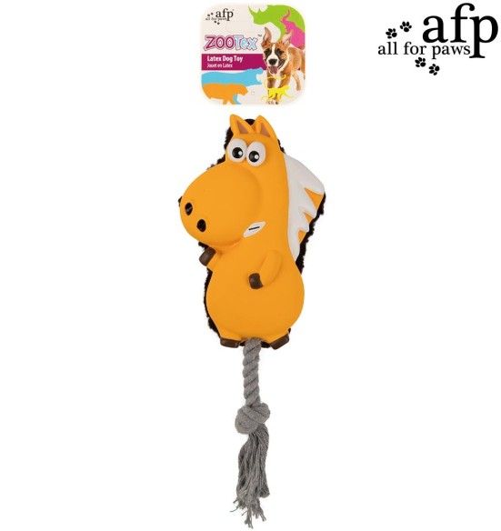 Игрушка для собак, латексная лошадка со шнурком Toss’A’Horse