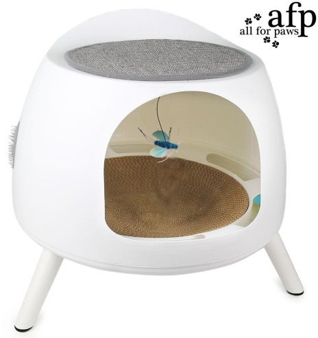 Pesa-mängumaja kassile, jalgadel, kraapimisaluse ja mänguasjaga Cat Hideaway Playstation (AFP - Lifestyle 4 Pets)