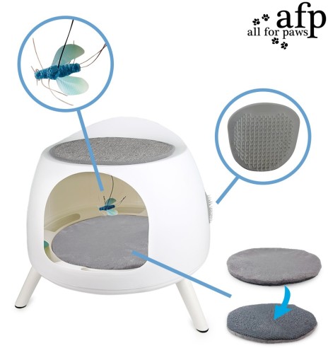 Pesa-mängumaja kassile, jalgadel, kraapimisaluse ja mänguasjaga Cat Hideaway Playstation (AFP - Lifestyle 4 Pets)