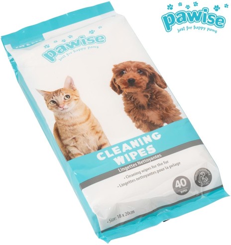 Салфетки для домашних животных 40 шт (Pawise)