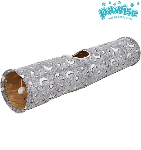 Туннель для кошек, светящийся в темноте, Glow In Dark Plush Tunnel (Pawise)