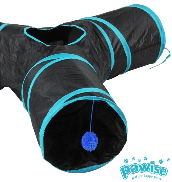 Tunnel kassile, kolme avaga, 3 Way Cat Tunnel (Pawise)