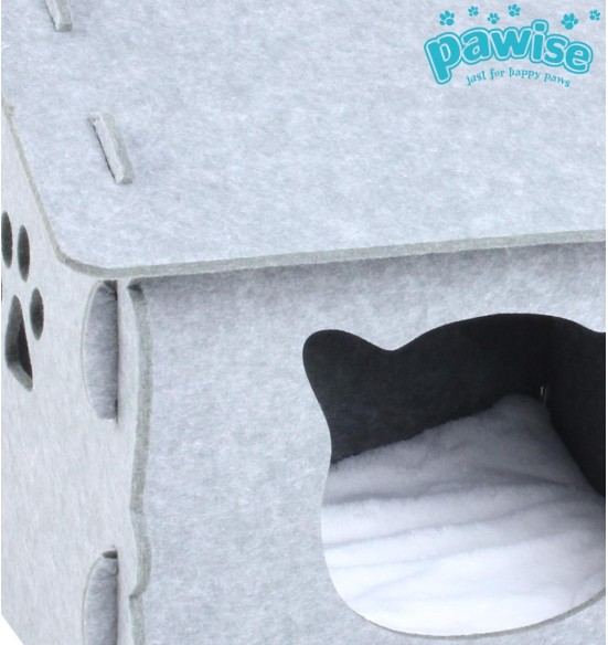 Pesa kassile, kokkupandav maja padjaga, Foldable House with Cushion (Pawise)