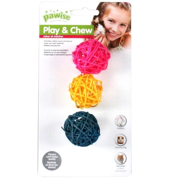 Närimispallid pajuvitstest, küülikule, meriseale, hamstrile Willow Chews Balls (Pawise)