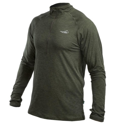 Sviiter meestele, superpehme, oliiviroheline, Action Top (Arrak Outdoor)