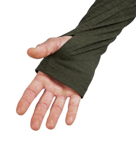 Sviiter meestele, superpehme, oliiviroheline, Action Top (Arrak Outdoor)