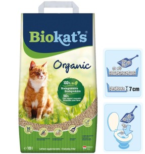 Paakuv kassiliiv MAISI- ja TERAVILJAKESTADEST, naturaalne, biolagunev GrainCat / GreenCat–Biolagunevad––Valgekihv 2