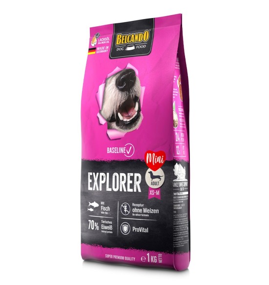 BELCANDO BASELINE EXPLORER kuivtoit koerale, kalaga, väikesed graanulid BELCANDO BASELINE EXPLORER kuivtoit koerale, kalaga, väikesed graanulid