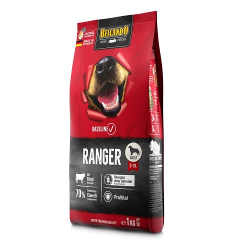 BELCANDO BASELINE RANGER teraviljavaba kuivtoit koerale, veiselihaga