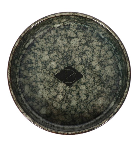 Миска для кошек керамическая, Jasper, цвет зеленый мрамор (D&D)